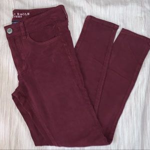 Burgundy American eagle jeans